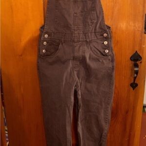 Free People Ziggy Crop Denim Overalls Brown/Lasso- Sold out online